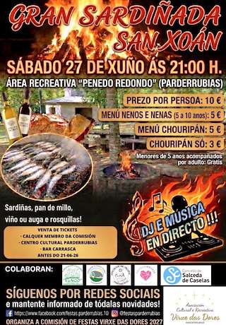 Fechas, información, programa, cartel, imágenes, mapa y ubicación de San Xoán de Parderrubias (2026) en Salceda de Caselas