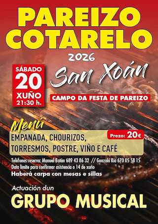 Fechas, información, programa, cartel, imágenes, mapa y ubicación de San Xoán de Pareizo Cotarelo (2026)  en  Lalín