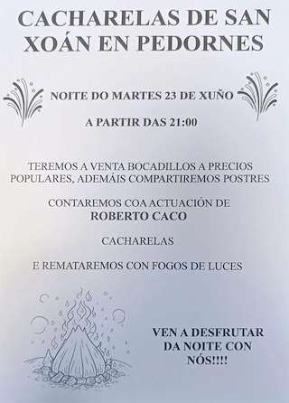 Fechas, información, programa, cartel, imágenes, mapa y ubicación de San Xoán de Pedornes (2026)  en  Oia