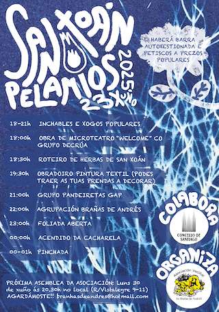 Fechas, información, programa, cartel, imágenes, mapa y ubicación de San Xoán de Pelamios  en  Santiago de Compostela