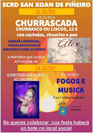 Fechas, información, programa, cartel, imágenes, mapa y ubicación de San Xoán de Piñeiro  en  Mugardos