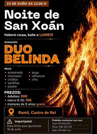 Fechas, información, programa, cartel, imágenes, mapa y ubicación de San Xoán de Ramil (2026)  en  Castro de Rei