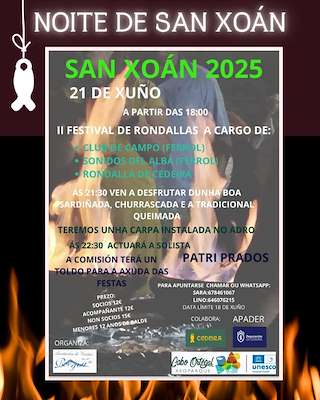 Fechas, información, programa, cartel, imágenes, mapa y ubicación de San Xoán de Régoa  en  Cedeira