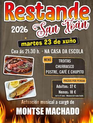 Fechas, información, programa, cartel, imágenes, mapa y ubicación de San Xoán de Restande (2026)  en  Trazo