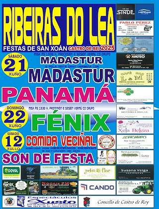 Fechas, información, programa, cartel, imágenes, mapa y ubicación de San Xoán de Ribeiras de Lea  en  Castro de Rei