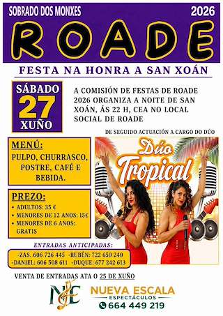 Fechas, información, programa, cartel, imágenes, mapa y ubicación de San Xoán de Roade  (2026) en Sobrado