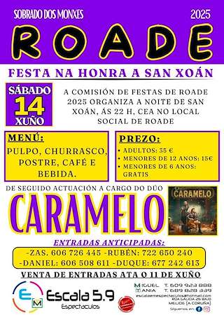 Fechas, información, programa, cartel, imágenes, mapa y ubicación de San Xoán de Roade   en  Sobrado