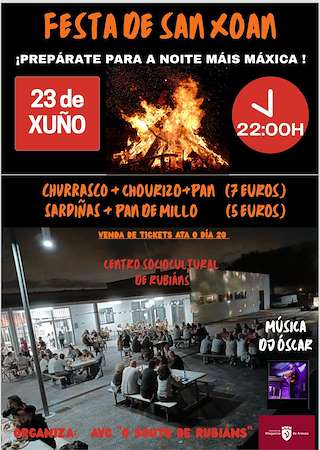 Fechas, información, programa, cartel, imágenes, mapa y ubicación de San Xoán de Rubiáns   en  Vilagarcía de Arousa