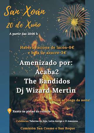 Fechas, información, programa, cartel, imágenes, mapa y ubicación de San Xoán de San Cosme e San Roque (2026)  en  Cedeira