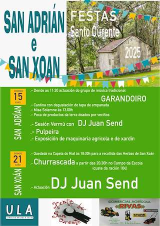 Fechas, información, programa, cartel, imágenes, mapa y ubicación de San Xoán de San Ourente  en  Outes