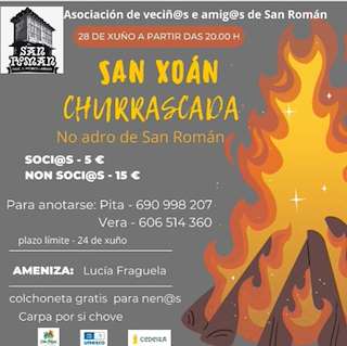 Fechas, información, programa, cartel, imágenes, mapa y ubicación de San Xoán de San Román  en  Cedeira