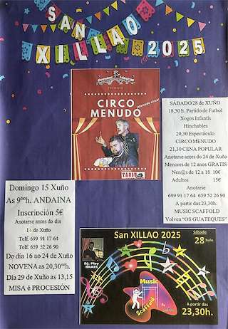 Fechas, información, programa, cartel, imágenes, mapa y ubicación de San Xoán de San Xillao  en  Xunqueira de Ambía