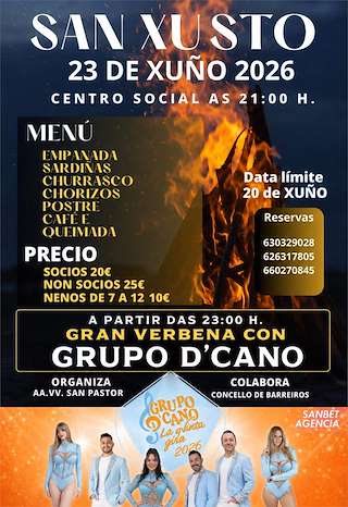 Fechas, información, programa, cartel, imágenes, mapa y ubicación de San Xoán de San Xusto (2026)  en  Barreiros
