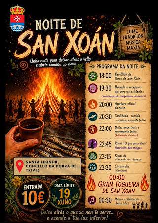Fechas, información, programa, cartel, imágenes, mapa y ubicación de San Xoán de Santa Leonor (2026)  en  A Pobra de Trives