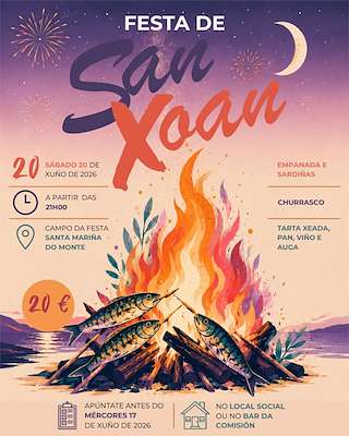 Fechas, información, programa, cartel, imágenes, mapa y ubicación de San Xoán de Santa Mariña do Monte (2026)  en  Ourense