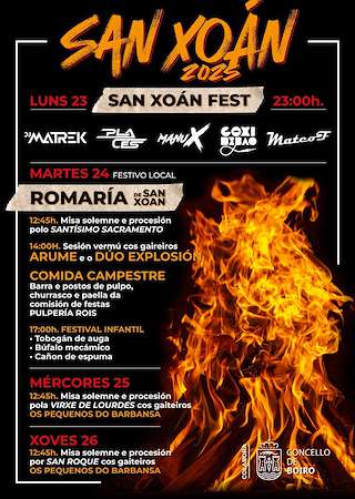 Fechas, información, programa, cartel, imágenes, mapa y ubicación de San Xoán de Santa María de Castro  en  Boiro