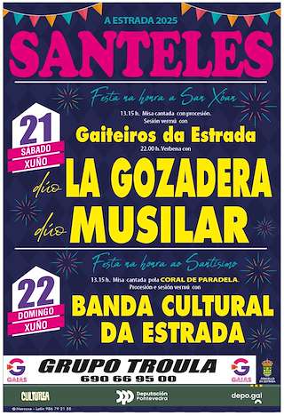 Fechas, información, programa, cartel, imágenes, mapa y ubicación de San Xoán de Santeles  en  A Estrada