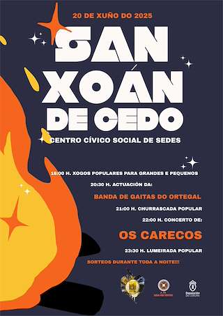 Fechas, información, programa, cartel, imágenes, mapa y ubicación de San Xoán de Sedes  en  Narón