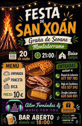 Fechas, información, programa, cartel, imágenes, mapa y ubicación de San Xoán de Seoane Vello (2026)  en  Montederramo