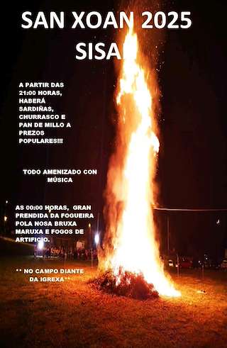 Fechas, información, programa, cartel, imágenes, mapa y ubicación de San Xoan de Sisán  en  Ribadumia