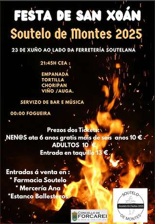 Fechas, información, programa, cartel, imágenes, mapa y ubicación de San Xoán de Soutelo de Montes   en  Forcarei