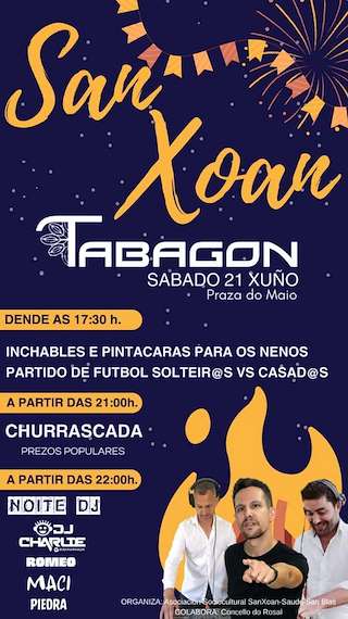 Fechas, información, programa, cartel, imágenes, mapa y ubicación de San Xoán de Tabagón  en  O Rosal