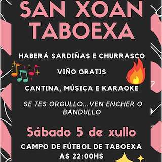 Fechas, información, programa, cartel, imágenes, mapa y ubicación de San Xoán de Taboexa  en  As Neves