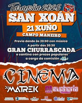 Fechas, información, programa, cartel, imágenes, mapa y ubicación de San Xoán de Taragoña  en  Rianxo