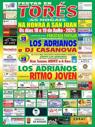 Fechas, información, programa, cartel, imágenes, mapa y ubicación de San Xoán de Torés  en  As Nogais