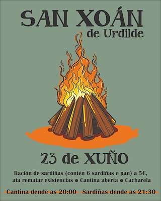 Fechas, información, programa, cartel, imágenes, mapa y ubicación de San Xoán de Urdilde  en  Rois