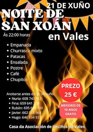 Fechas, información, programa, cartel, imágenes, mapa y ubicación de San Xoán de Vales  en  San Cristovo de Cea