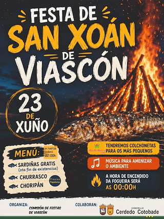 Fechas, información, programa, cartel, imágenes, mapa y ubicación de San Xoán de Viascón  (2026)  en  Cerdedo Cotobade
