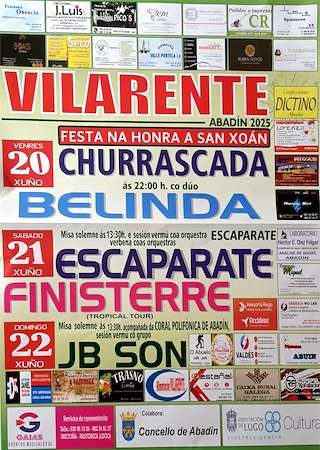 Fechas, información, programa, cartel, imágenes, mapa y ubicación de San Xoán de Vilarente  en  Abadín