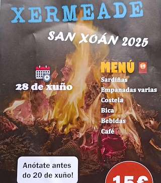 Fechas, información, programa, cartel, imágenes, mapa y ubicación de San Xoán de Xermeade  en  Muíños