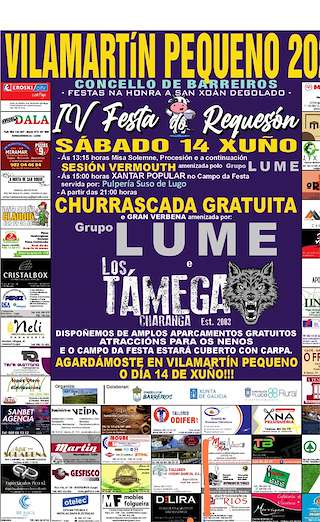 Fechas, información, programa, cartel, imágenes, mapa y ubicación de San Xoán Degolado en Vilamartín Pequeno  en  Barreiros