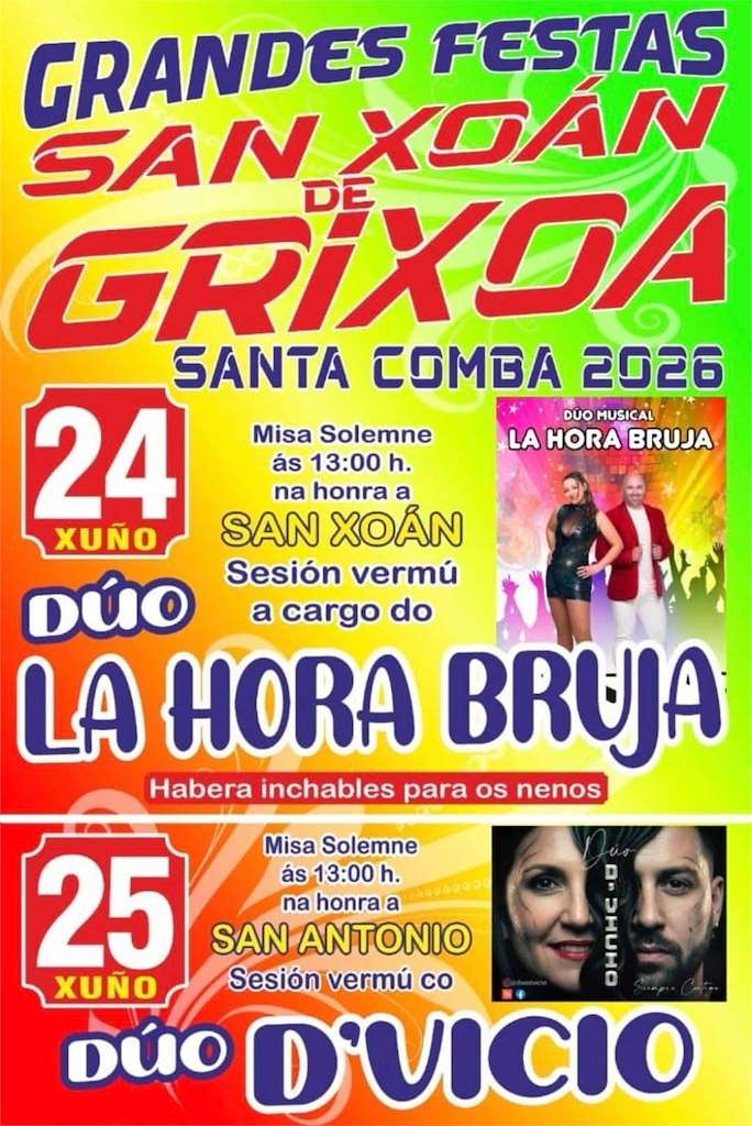 San Xoán e San Antonio de Grixoa en Santa Comba