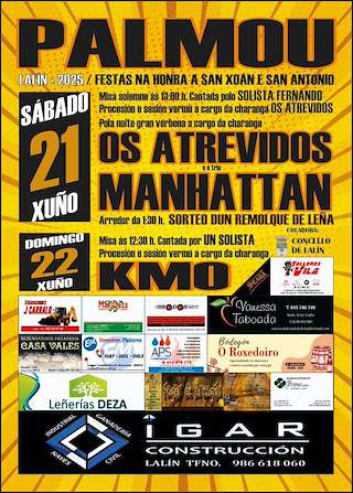 Fechas, información, programa, cartel, imágenes, mapa y ubicación de San Xoán e San Antonio de Palmou  en  Lalín