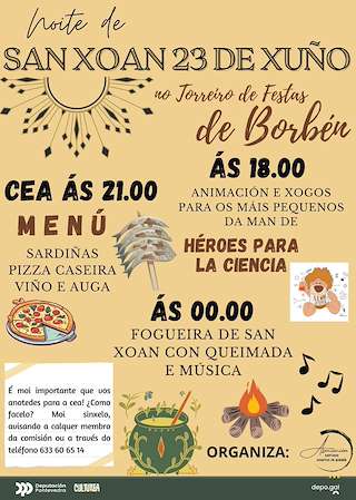 Fechas, información, programa, cartel, imágenes, mapa y ubicación de San Xoán  en  Pazos de Borbén