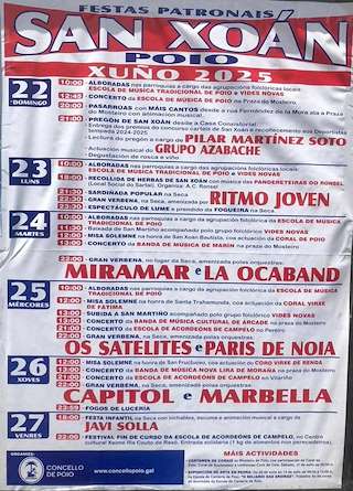 Fechas, información, programa, cartel, imágenes, mapa y ubicación de San Xoán  en  Poio