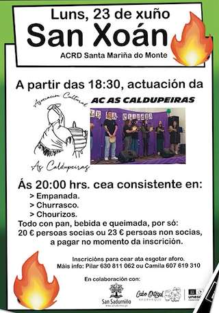 Fechas, información, programa, cartel, imágenes, mapa y ubicación de San Xoán  en  San Sadurniño