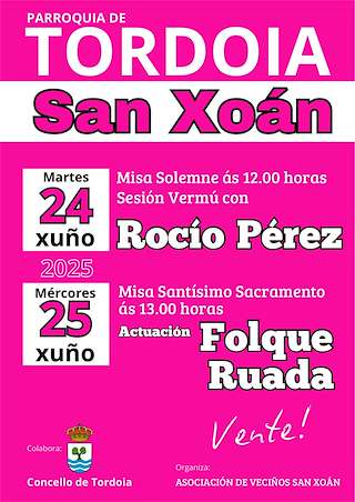 Fechas, información, programa, cartel, imágenes, mapa y ubicación de San Xoán (2026)  en  Tordoia