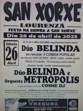 Fechas, información, programa, cartel, imágenes, mapa y ubicación de San Xorxe  en  Lourenzá