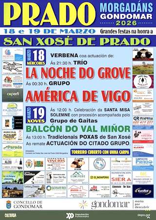 Fechas, información, programa, cartel, imágenes, mapa y ubicación de San Xosé de Prado (2026)  en  Gondomar