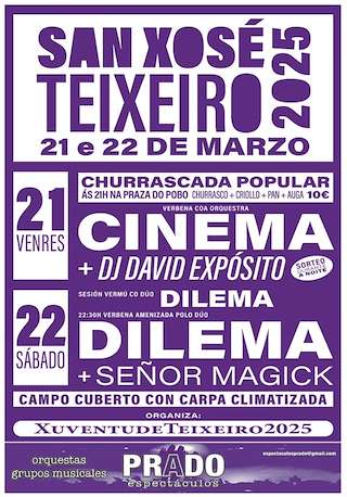 Fechas, información, programa, cartel, imágenes, mapa y ubicación de San Xosé de Teixeiro  en  Curtis