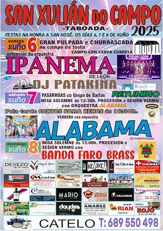 Fechas, información, programa, cartel, imágenes, mapa y ubicación de San Xosé do Campo   en  Taboada