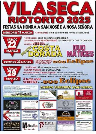 Fechas, información, programa, cartel, imágenes, mapa y ubicación de San Xosé e Nosa Señora de Vilaseca  en  Riotorto