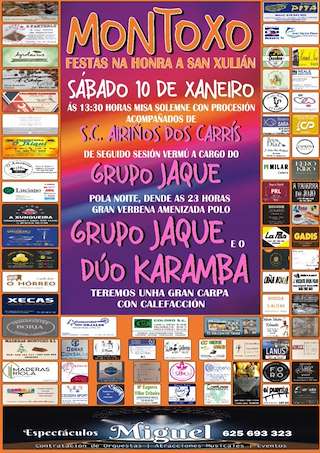 Fechas, información, programa, cartel, imágenes, mapa y ubicación de San Xulián de Montoxo  (2026) en Cedeira