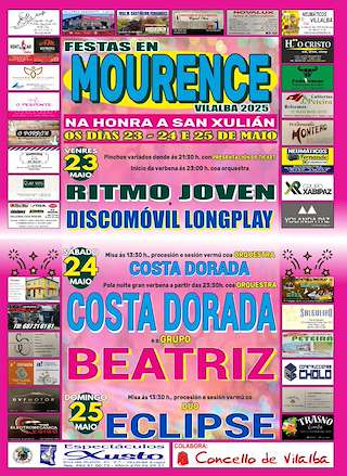 Fechas, información, programa, cartel, imágenes, mapa y ubicación de San Xulían de Mourence  en  Vilalba