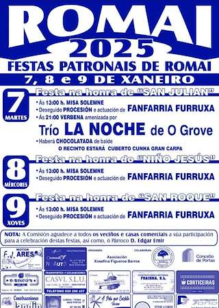 Fechas, información, programa, cartel, imágenes, mapa y ubicación de San Xulián de Romai  en  Portas