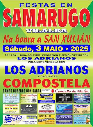Fechas, información, programa, cartel, imágenes, mapa y ubicación de San Xulián de Samarugo  en  Vilalba